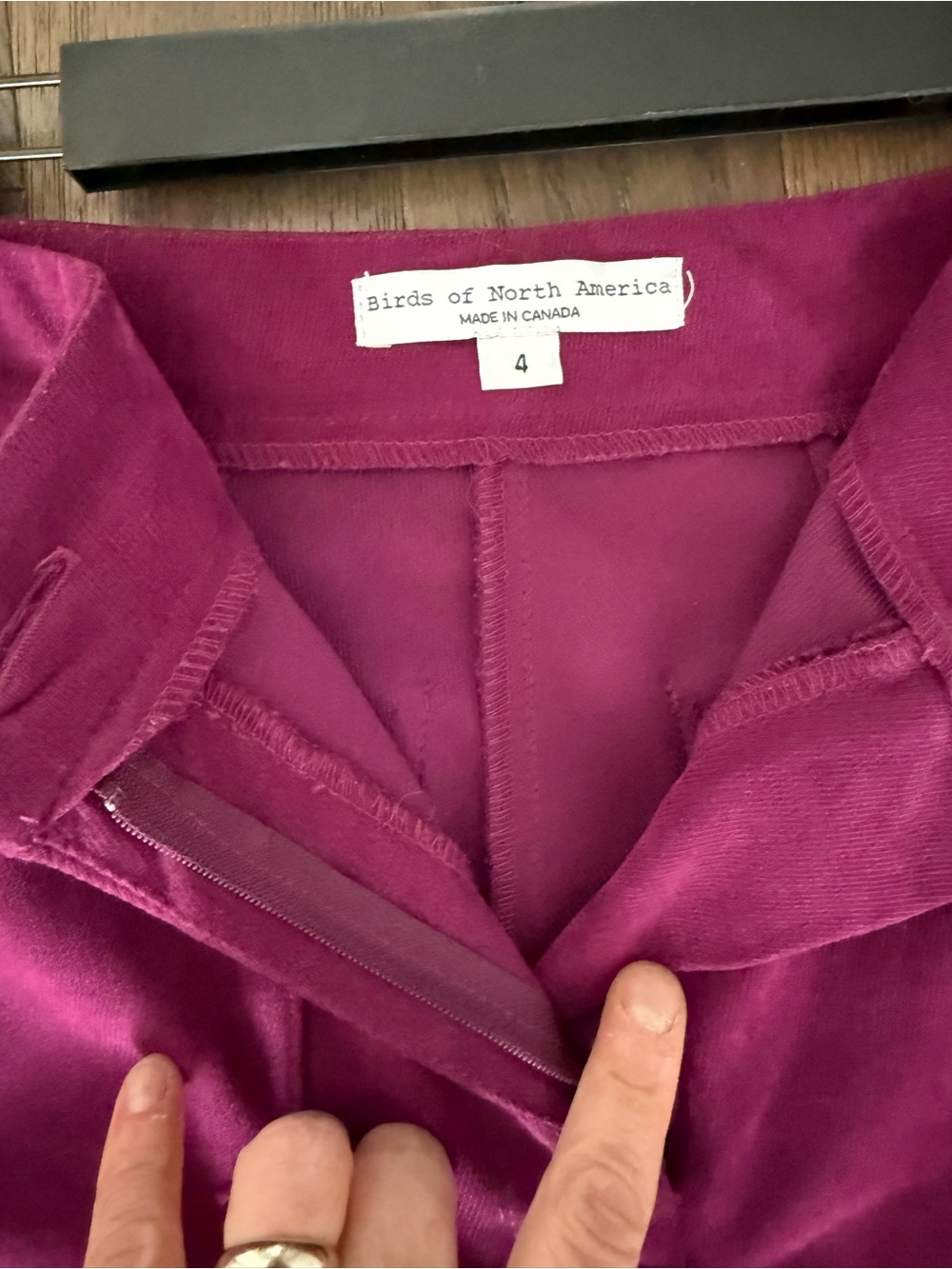 Women’s Boot Cut High-Rise Pants in Berry - Picture 14 of 15